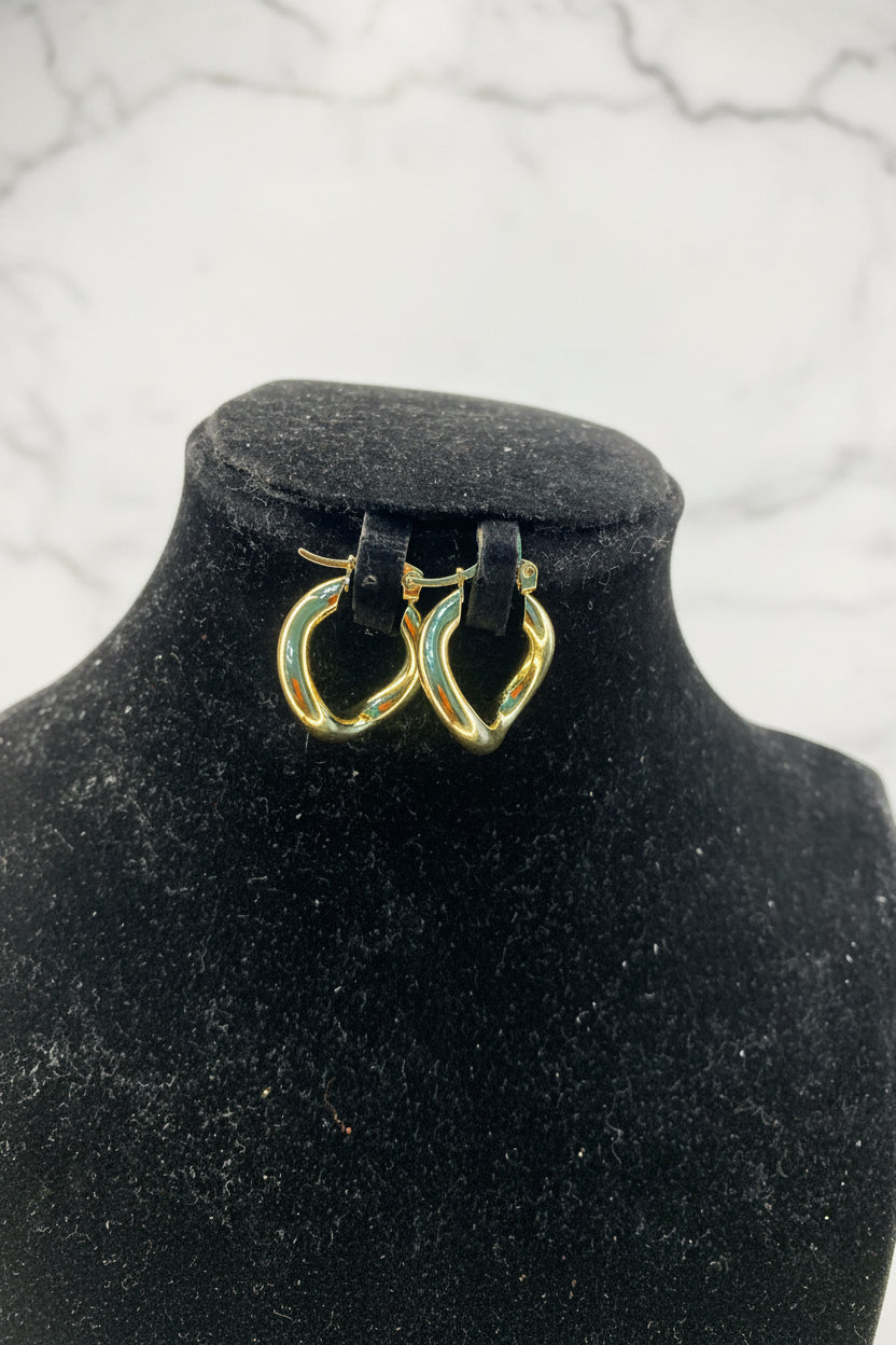 Enamel Huggie Earrings