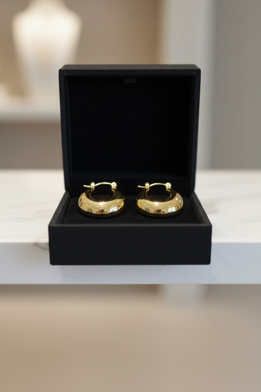 Chunky Gold-Tone Hoop Earrings
