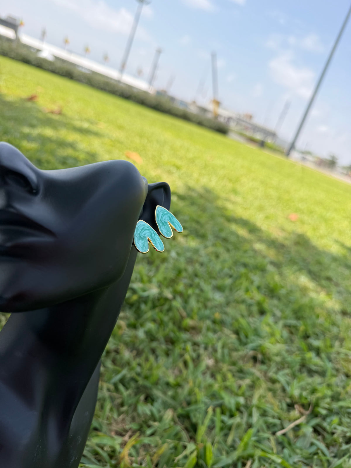 Enamel Huggie Earrings