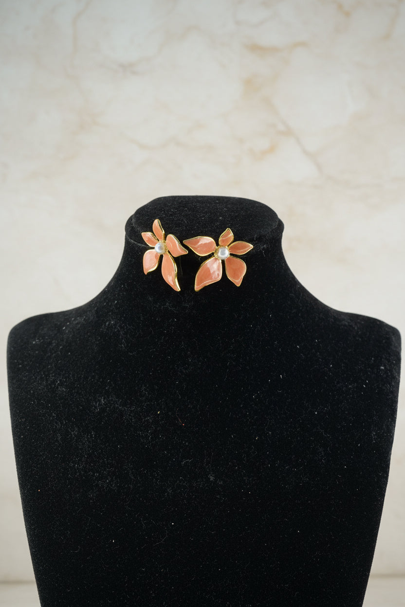 Enamel Huggie Earrings