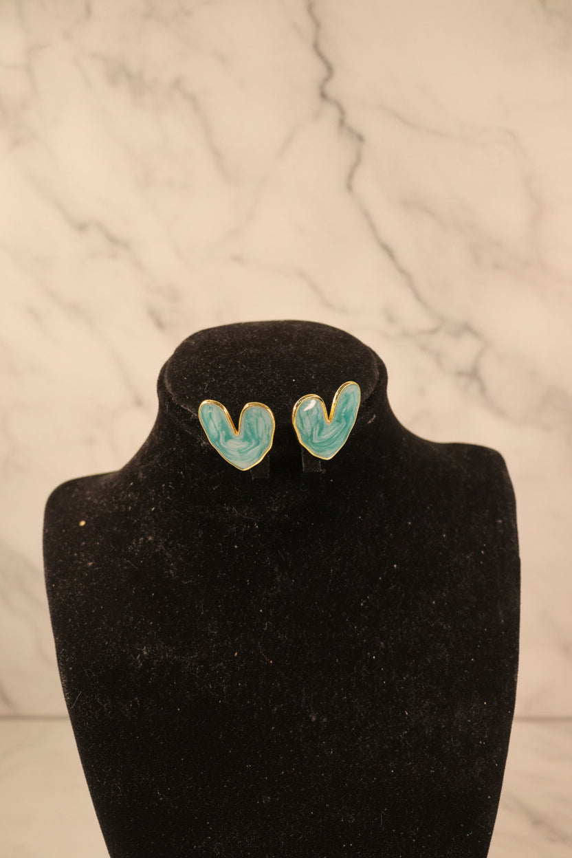 Enamel Huggie Earrings
