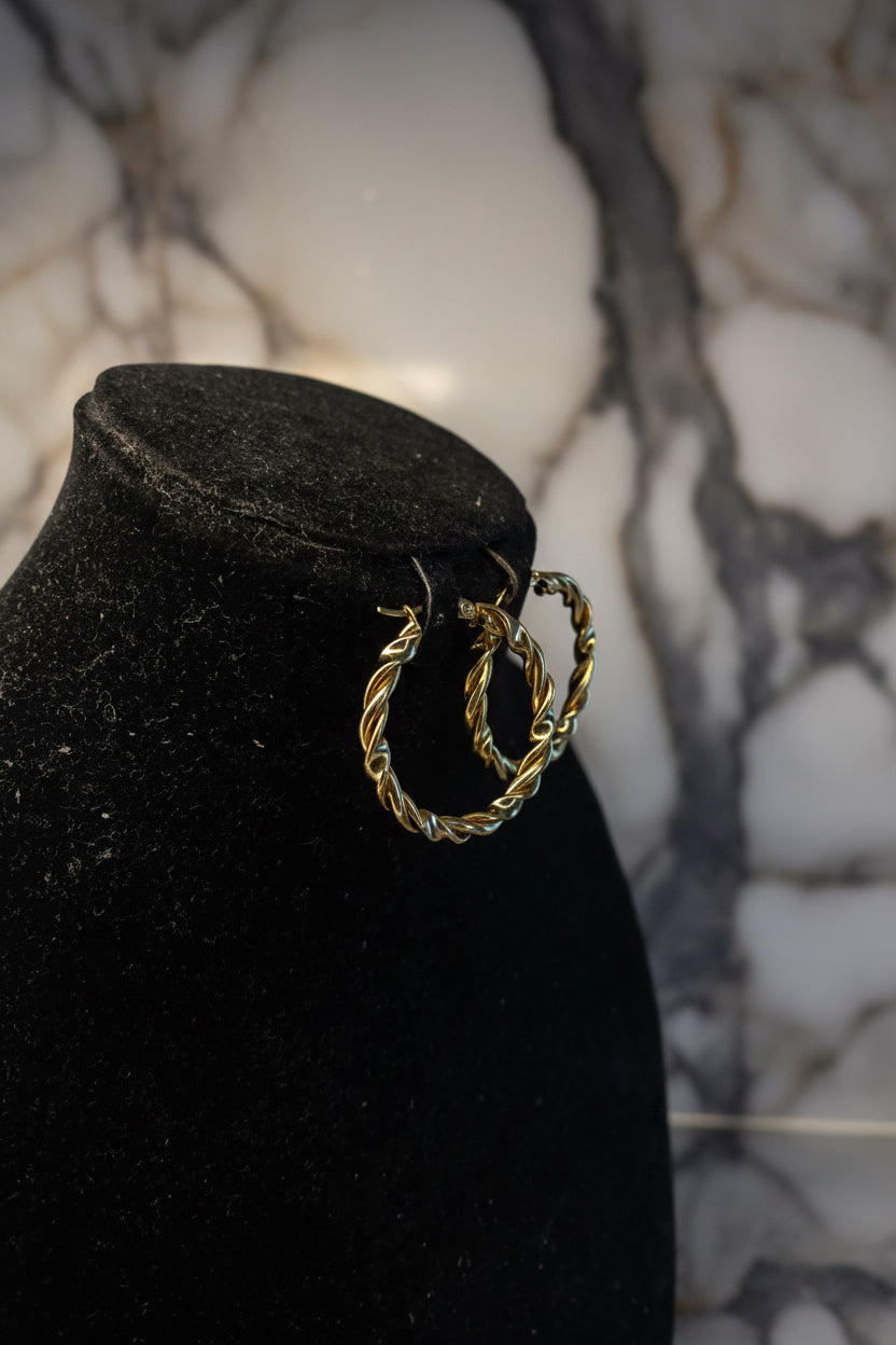 Chunky Gold-Tone Hoop Earrings