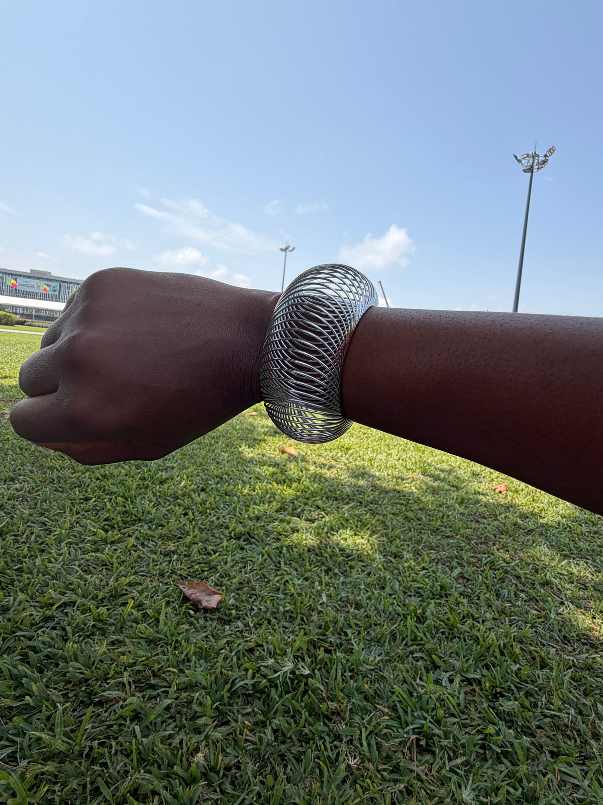 Silver Mesh Dome Bangle