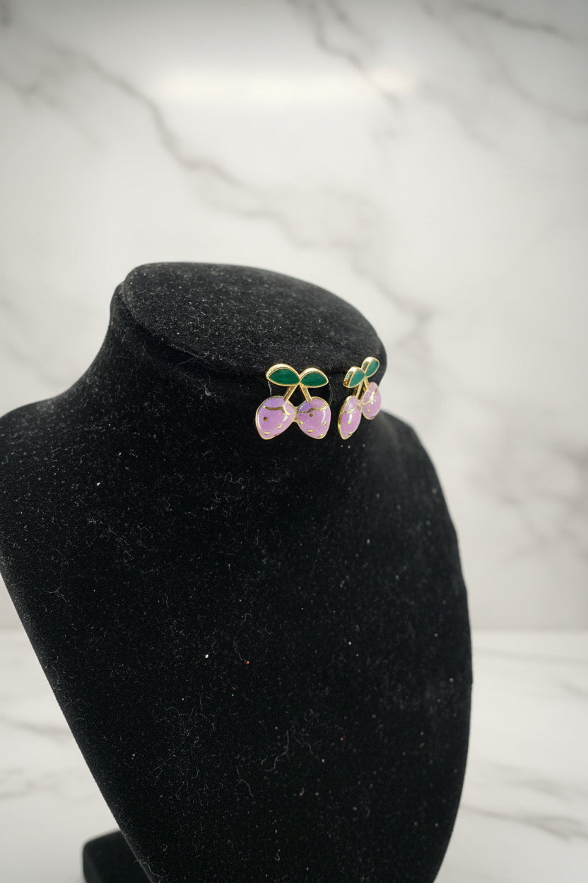 Enamel Huggie Earrings