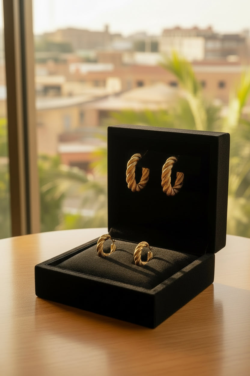 Chunky Gold-Tone Hoop Earrings