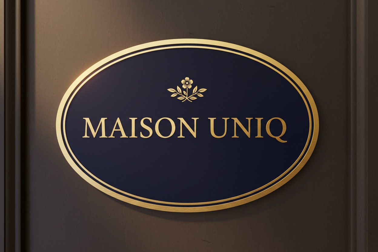 Maison Uniq Door Plaque Emblem Bold
